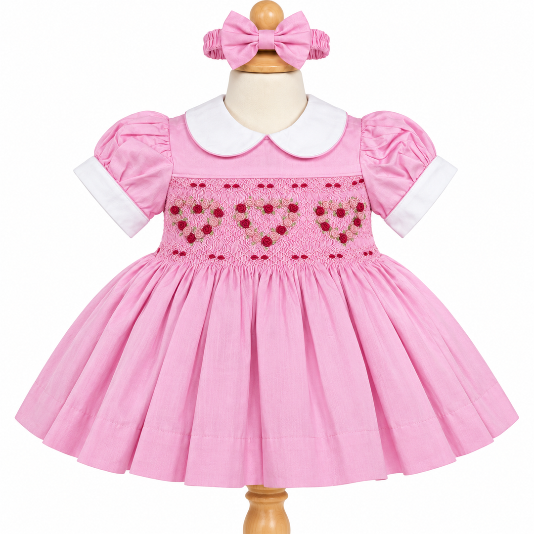 Ocean Baby 'The Pink Lady' Heart Sateen Dress (NB-8Yrs)