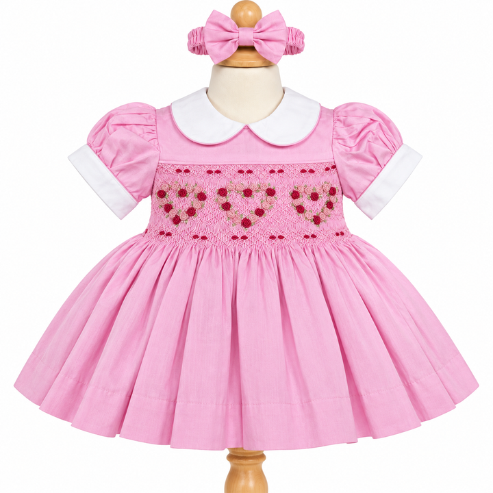 Ocean Baby 'The Pink Lady' Heart Sateen Dress (NB-8Yrs)