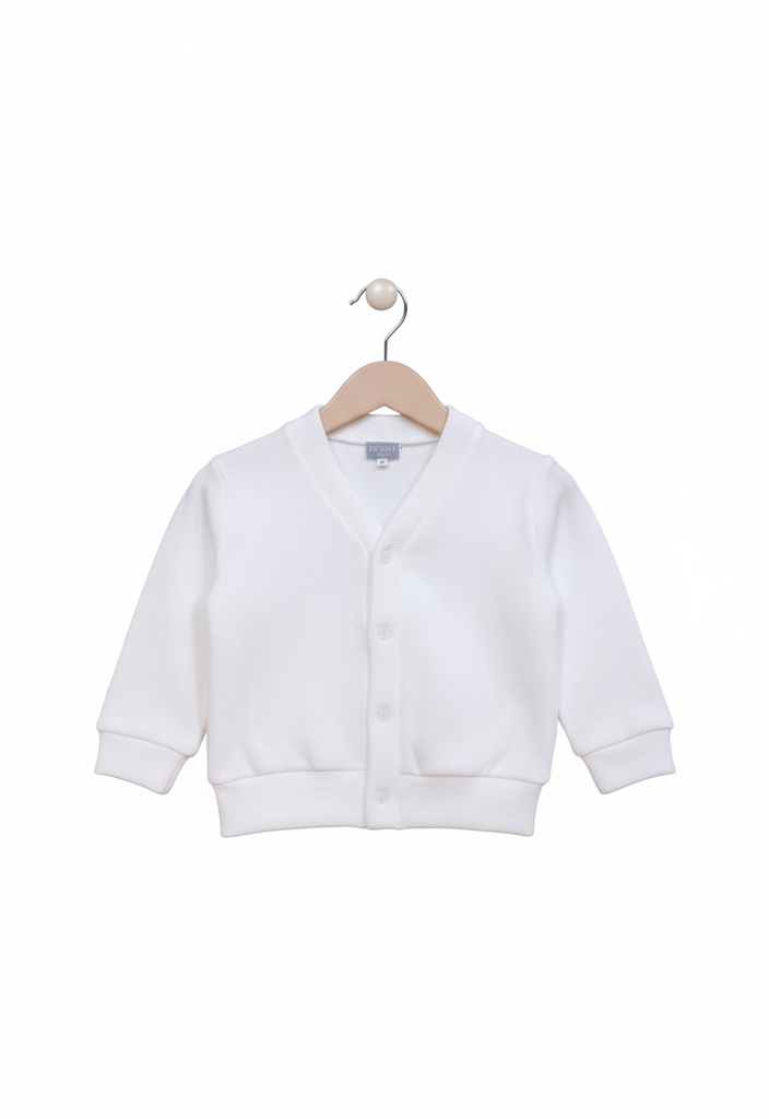 Ocean Baby Boys Cardigan White (NB-4Yrs)
