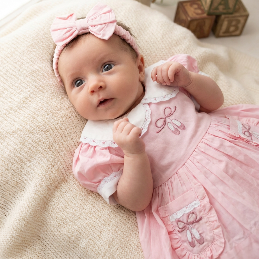 Ocean Baby 'My Little Pink Pavlova' Ballerina Petticoat Layered Dress - (NB-12Yrs)