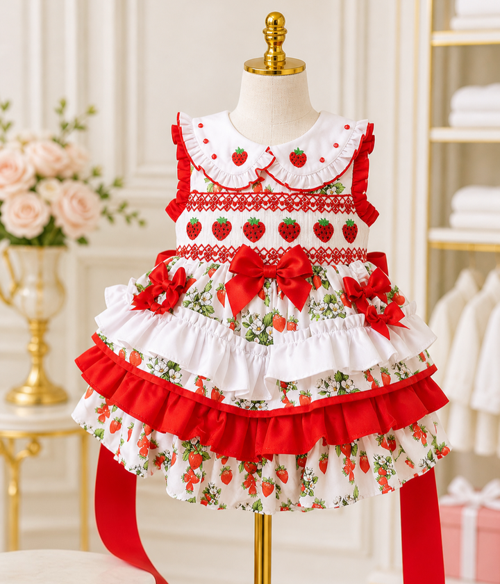 girls luxury summer dress strawberry girls dress