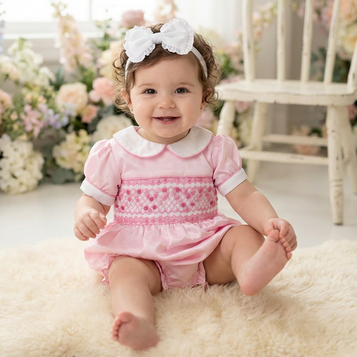 Ocean Baby Girls Rose Lux Bubble Suit (NB-3Yrs)