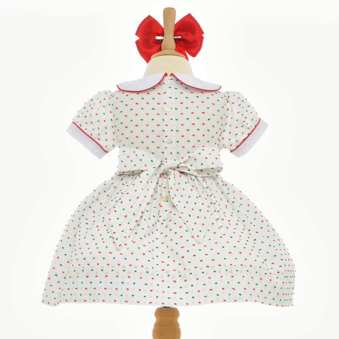 Ocean Baby Girls Swiss Dot Smocked Petticoat Layered Dress (NB-10Yrs)