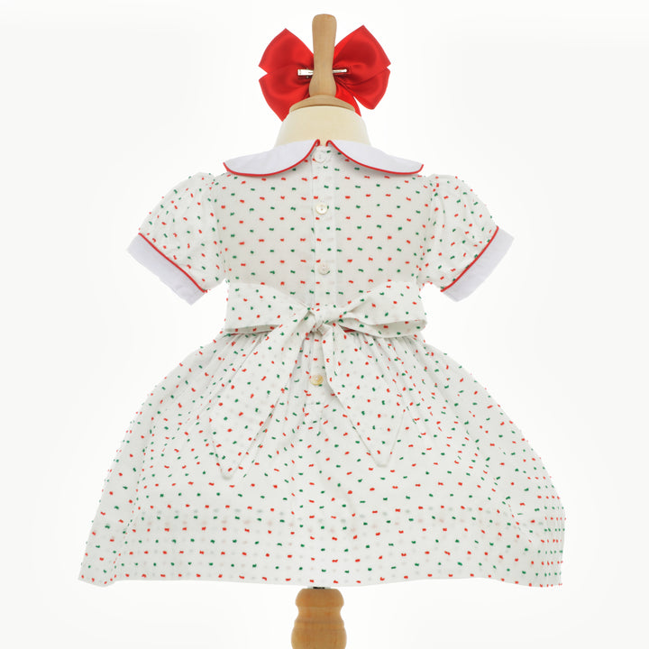 Ocean Baby Girls Swiss Dot Smocked Petticoat Layered Dress (NB-10Yrs)