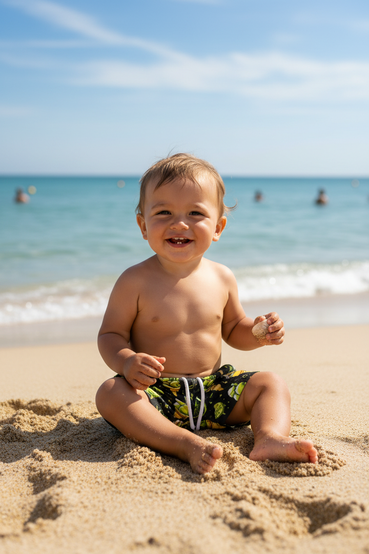 Ocean Baby Boys Neon Pirate Swim Shorts (18M-14YRS)