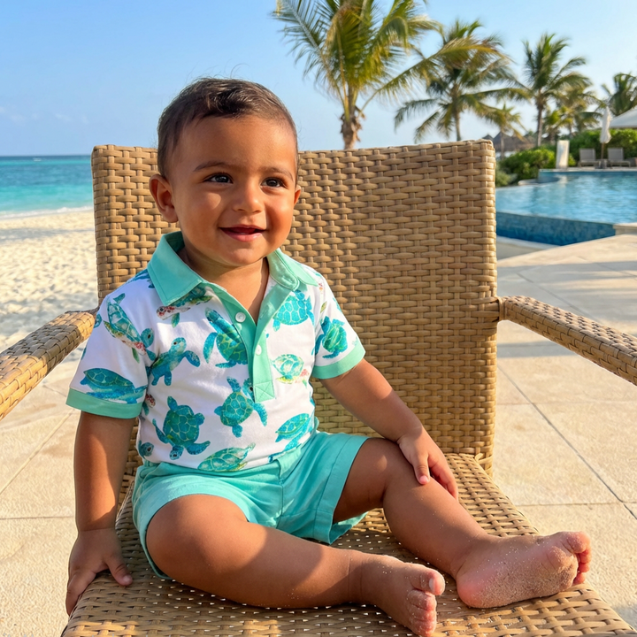 Ocean Baby Boys Shorts Set - Sea Turtle (6m-8yrs)