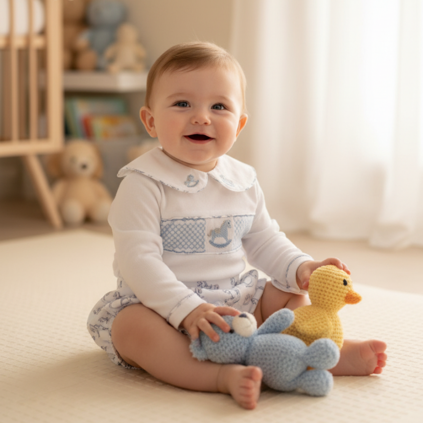 luxury baby boys outfits rocking horse themed