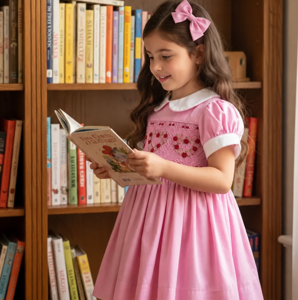 Ocean Baby 'The Pink Lady' Heart Sateen Dress (NB-8Yrs)