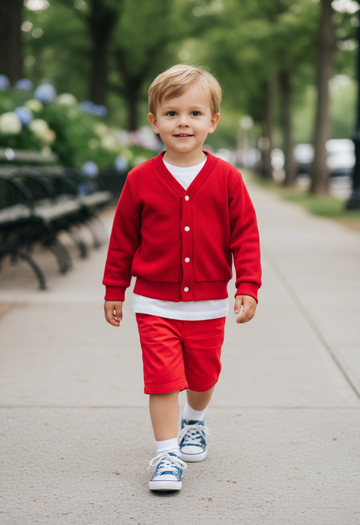 Ocean Baby Boys Cardigan Red (NB-4Yrs)