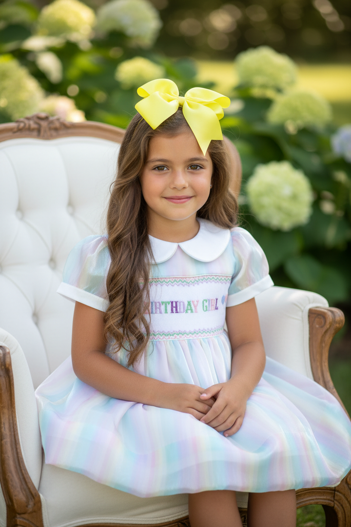 Ocean Baby Birthday Girl Smocked Multicoloured Petticoat Layered Dress - (12M-10Yrs)