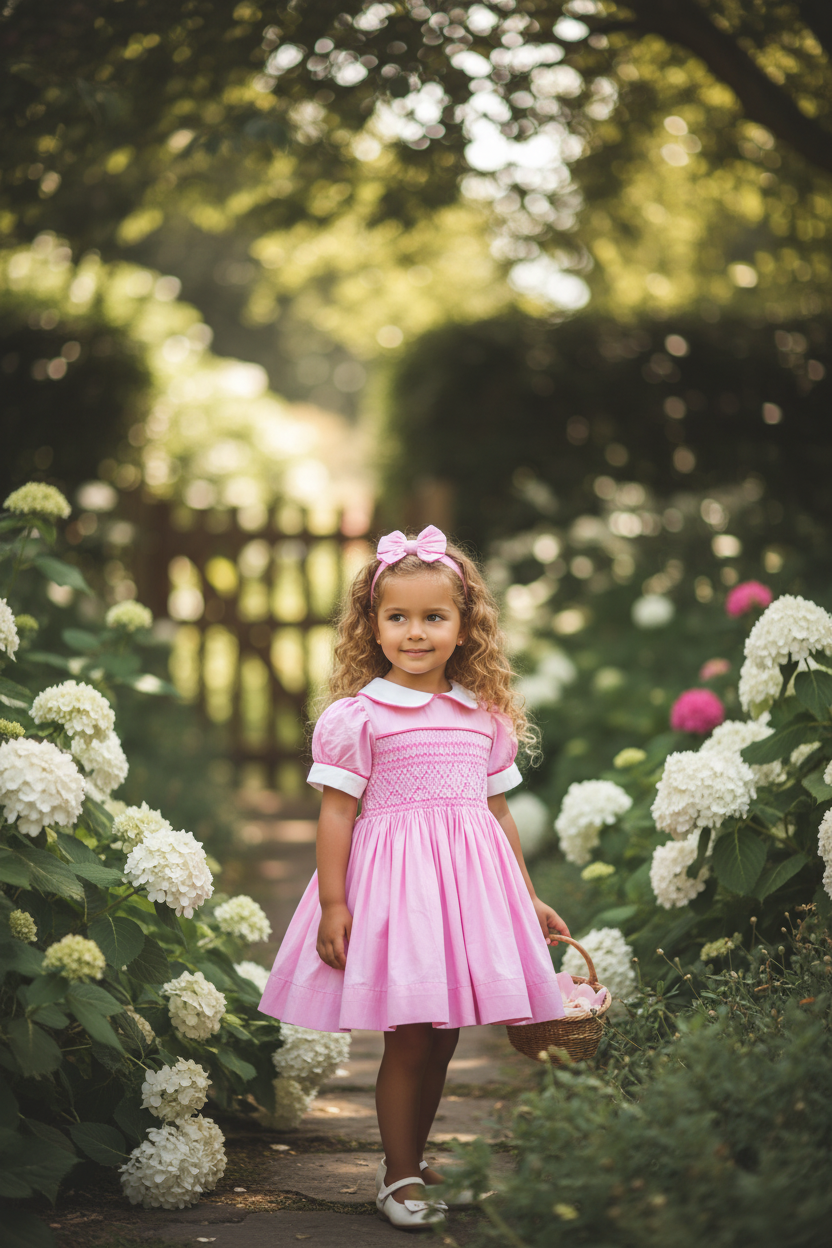 Ocean Baby Girls Barbie Sateen Smocked Petticoat Layered Dress - (NB-10Yrs)