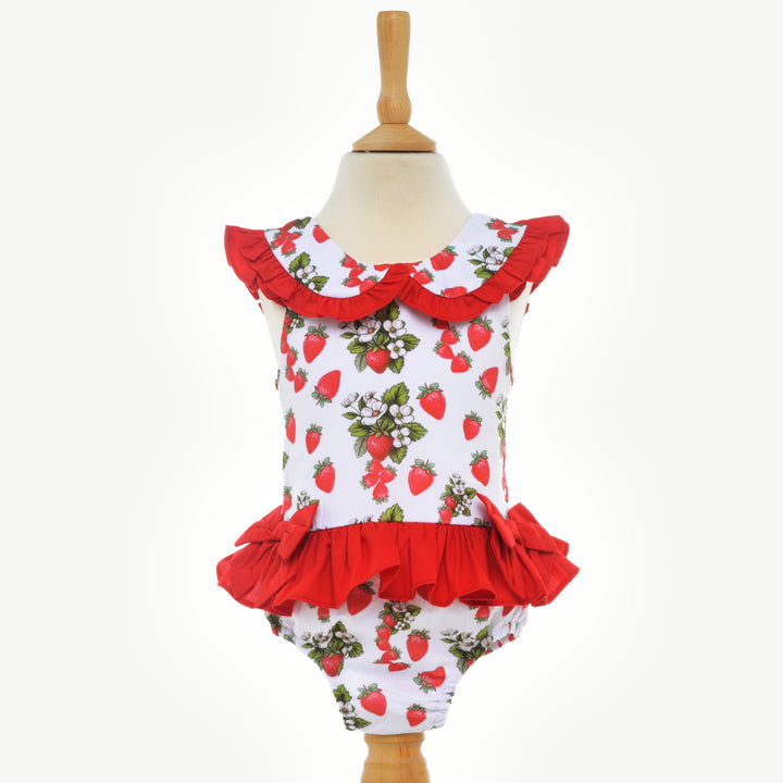 Ocean Baby Girls Strawberry Swimsuit (3M-12Yrs)