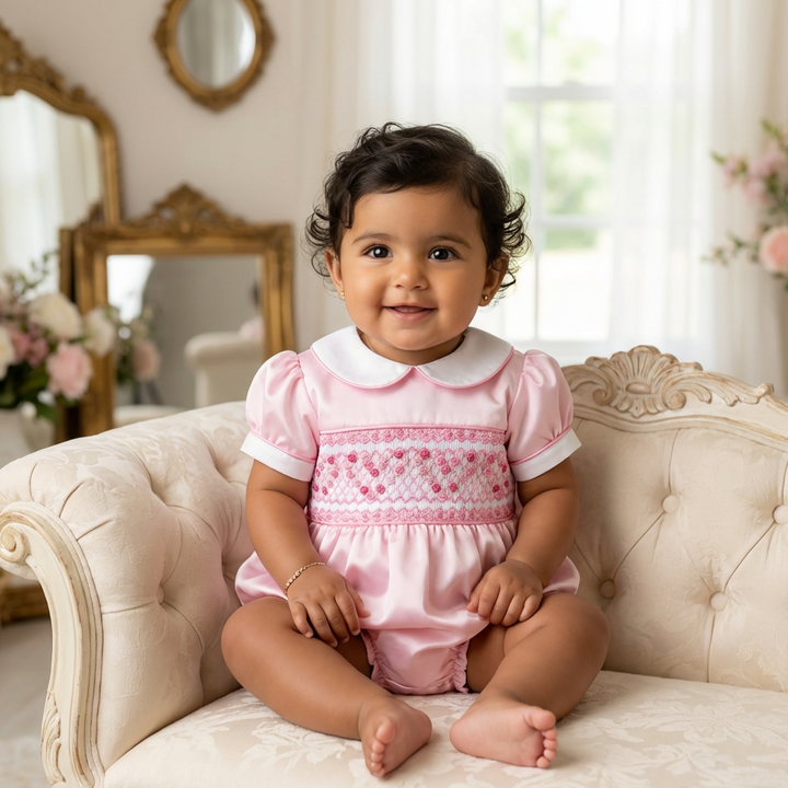 Ocean Baby Girls Rose Lux Bubble Suit (NB-3Yrs)