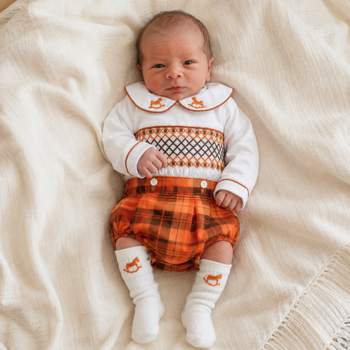 Ocean Baby Boys Autumn Smocked Buster Suit Set (NB-3Yrs)