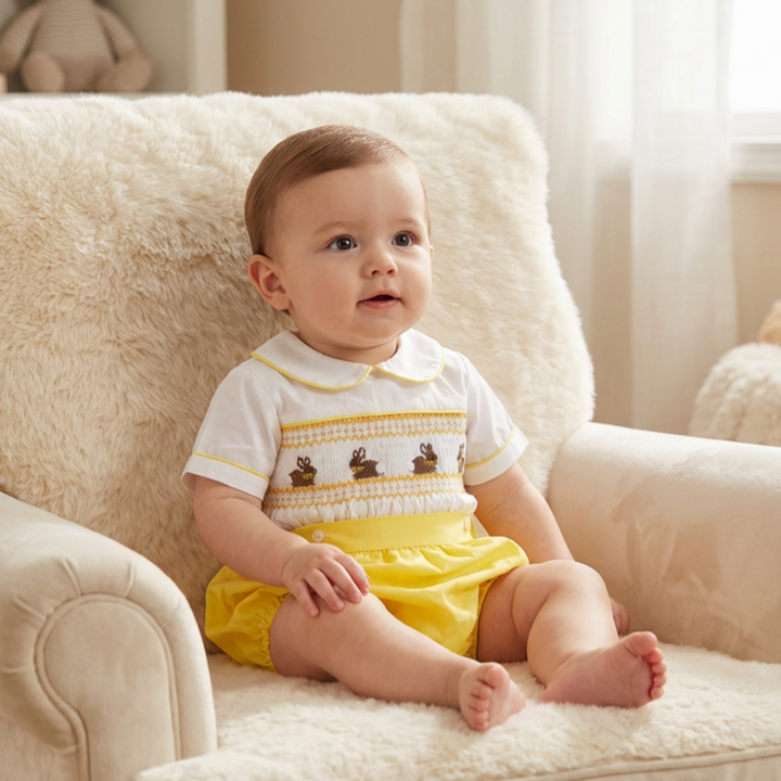 luxury smocked baby boys outfit