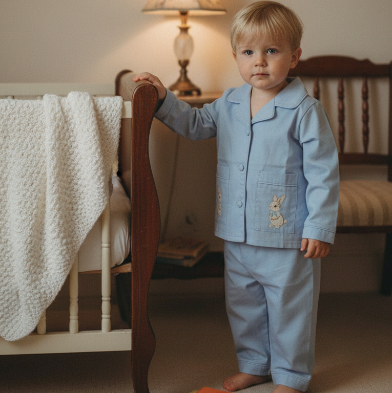 Ocean Baby Boys 'My Little Cookie Monster' Bunny Embroidered Pyjama Set (3M-8Yrs) Pjs