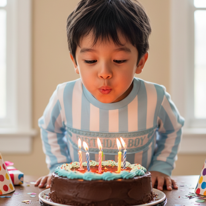 Smocked Birthday Boy Pj's (9M-5Yrs) Blue/White