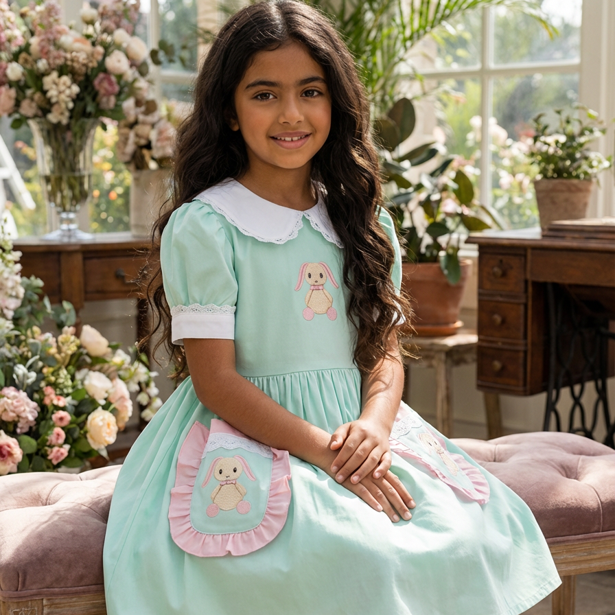 summer girls dresses green