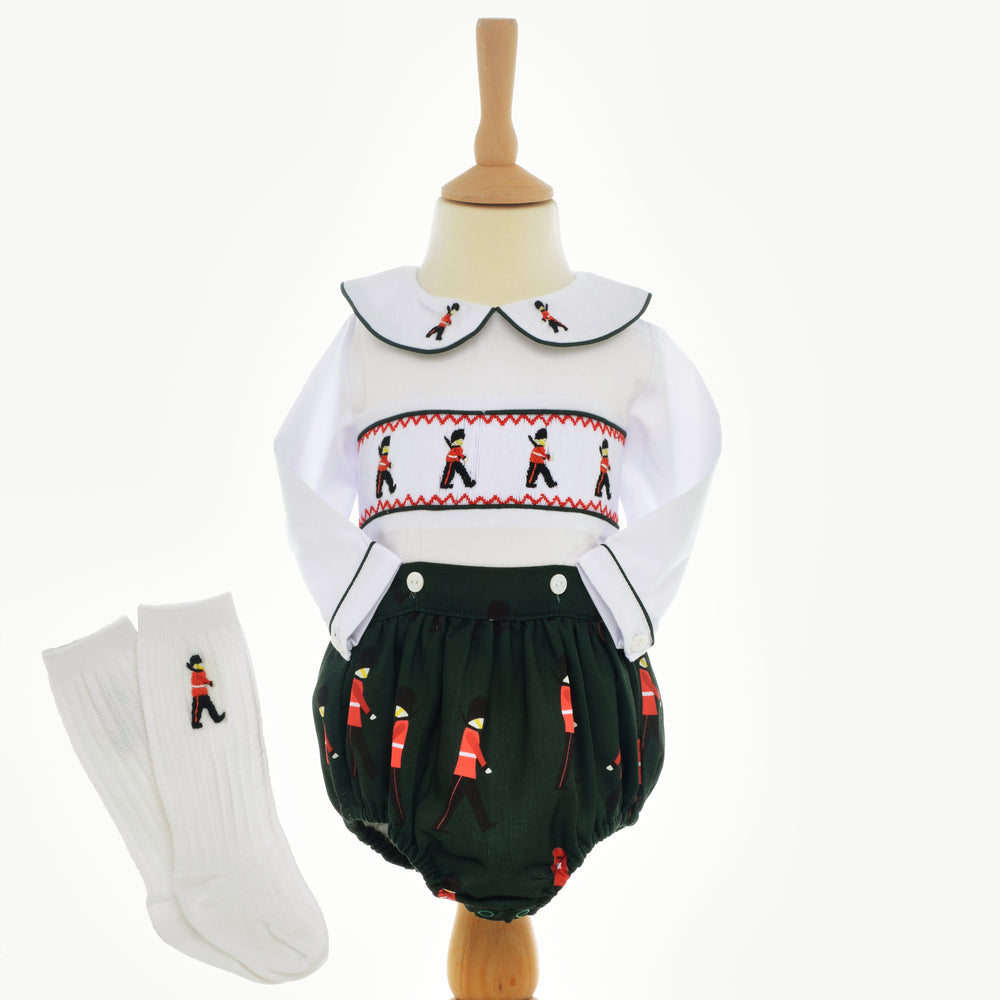 smocked baby boys outfit