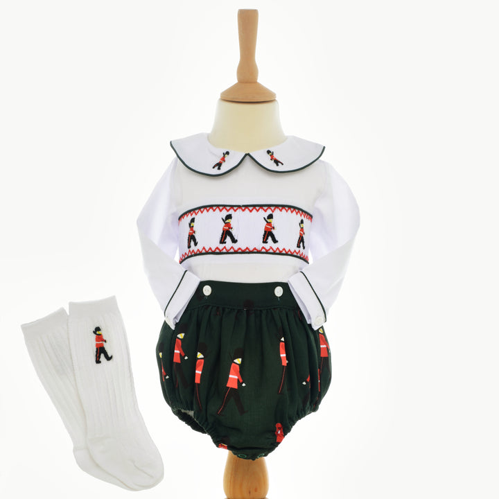 smocked baby boys outfit