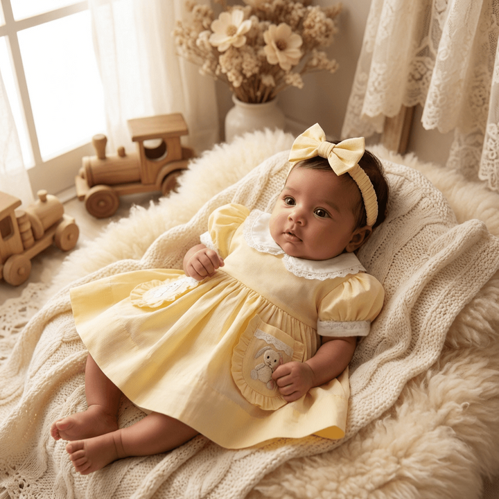 Ocean Baby 'My Little Buttercream Cookie' Bunny Petticoat Layered Dress - (NB-12Yrs)