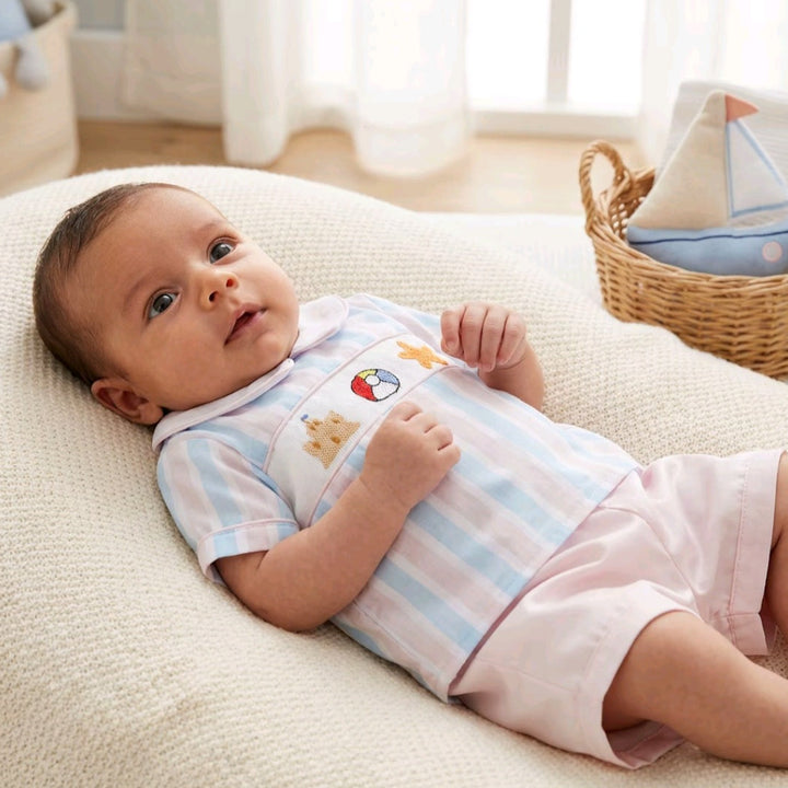 Ocean Baby Boys Two Piece Smocked Seaside Set (3M-6Yrs)