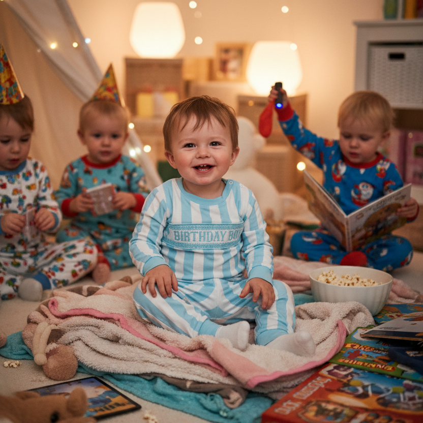 Smocked Birthday Boy Pj's (9M-5Yrs) Blue/White