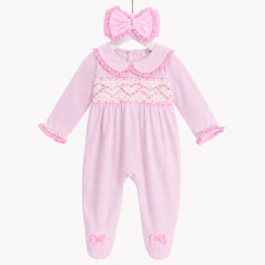smocked luxury baby girls sleep wear