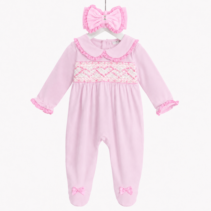 smocked luxury baby girls sleep wear