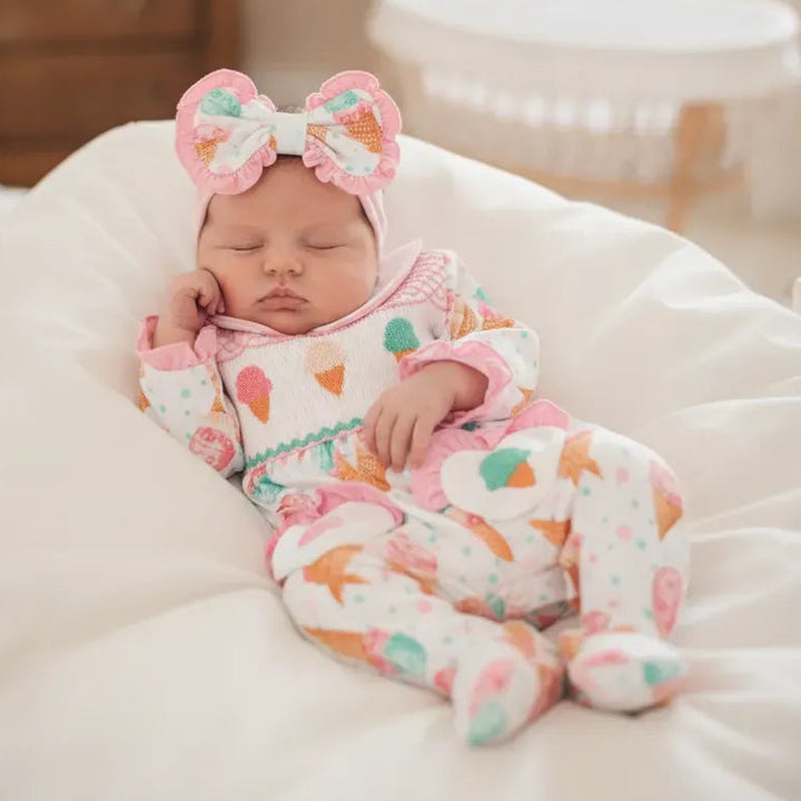 smocked baby sleepsuit sets 