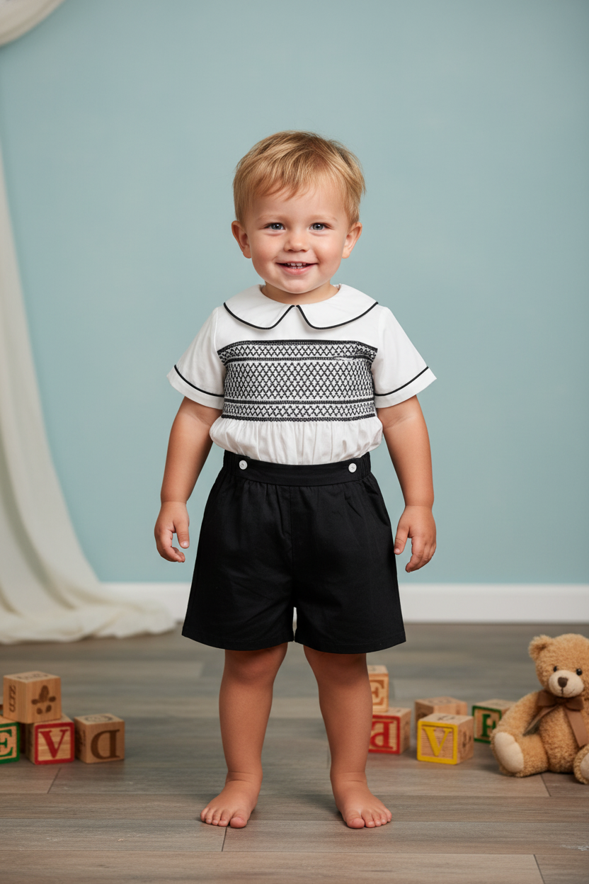 Ocean Baby Boy's Liquorice Sateen Short' Short's Suit (6M-6Yrs)