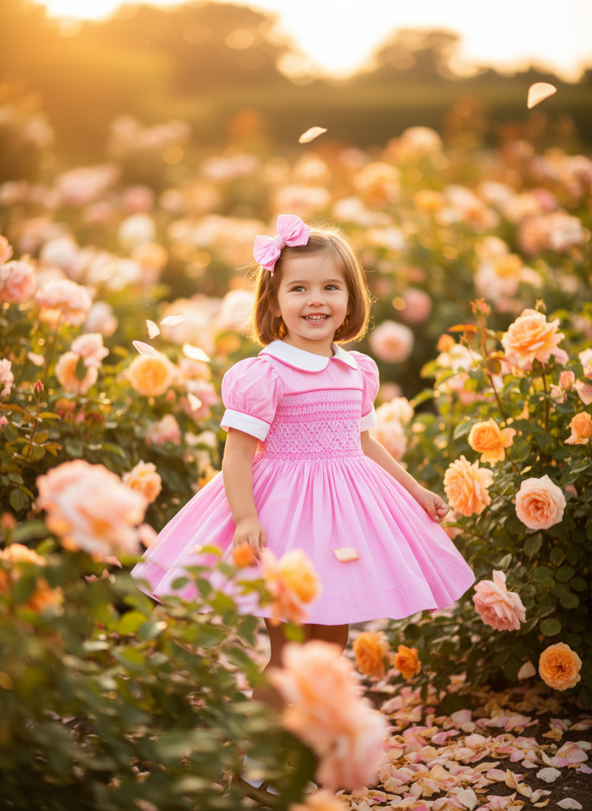 Ocean Baby Girls Barbie Sateen Smocked Petticoat Layered Dress - (NB-10Yrs)