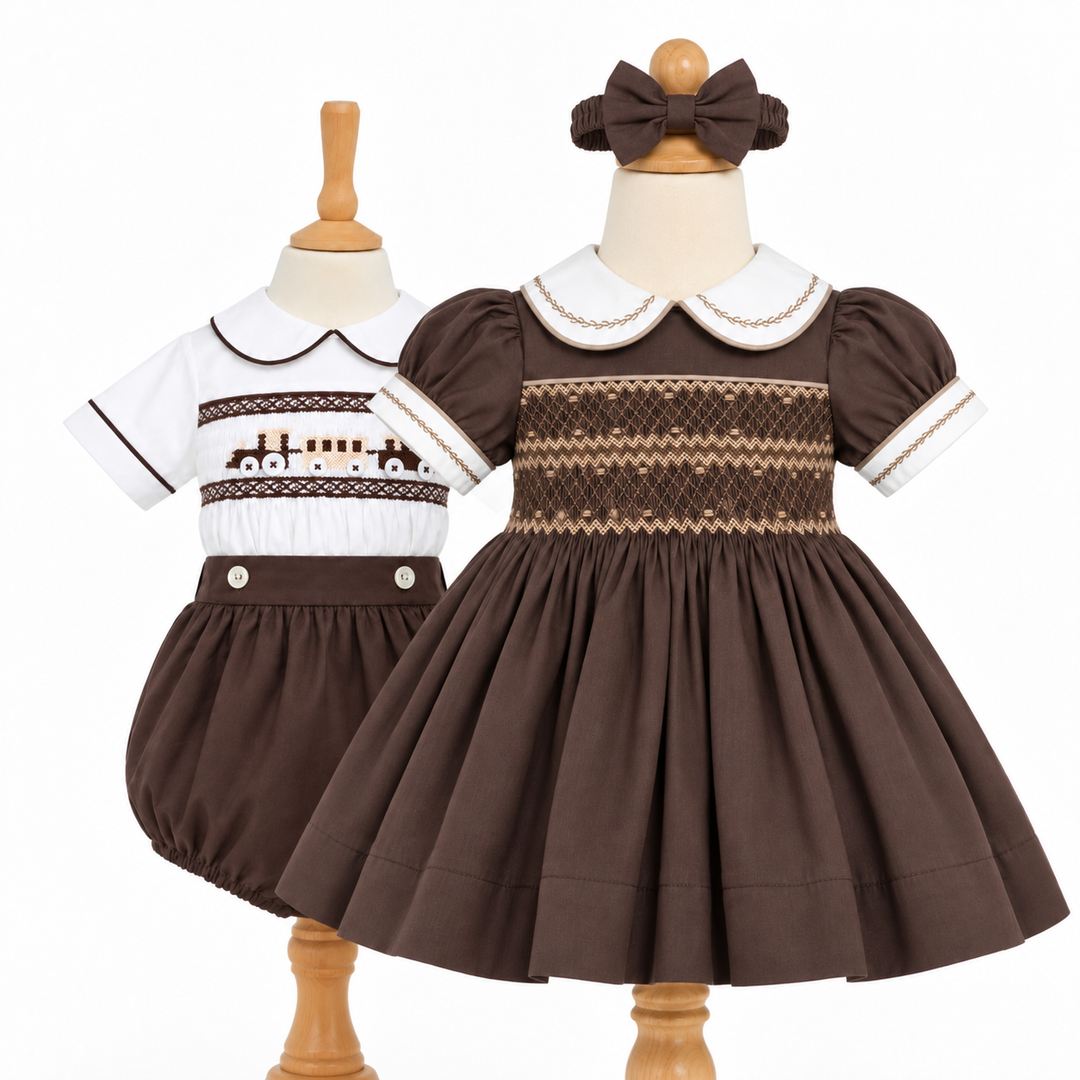 Ocean Baby Girls 'Mulberry Bloom' Sateen Smocked Petticoat Layered Dress - (NB-10Yrs)
