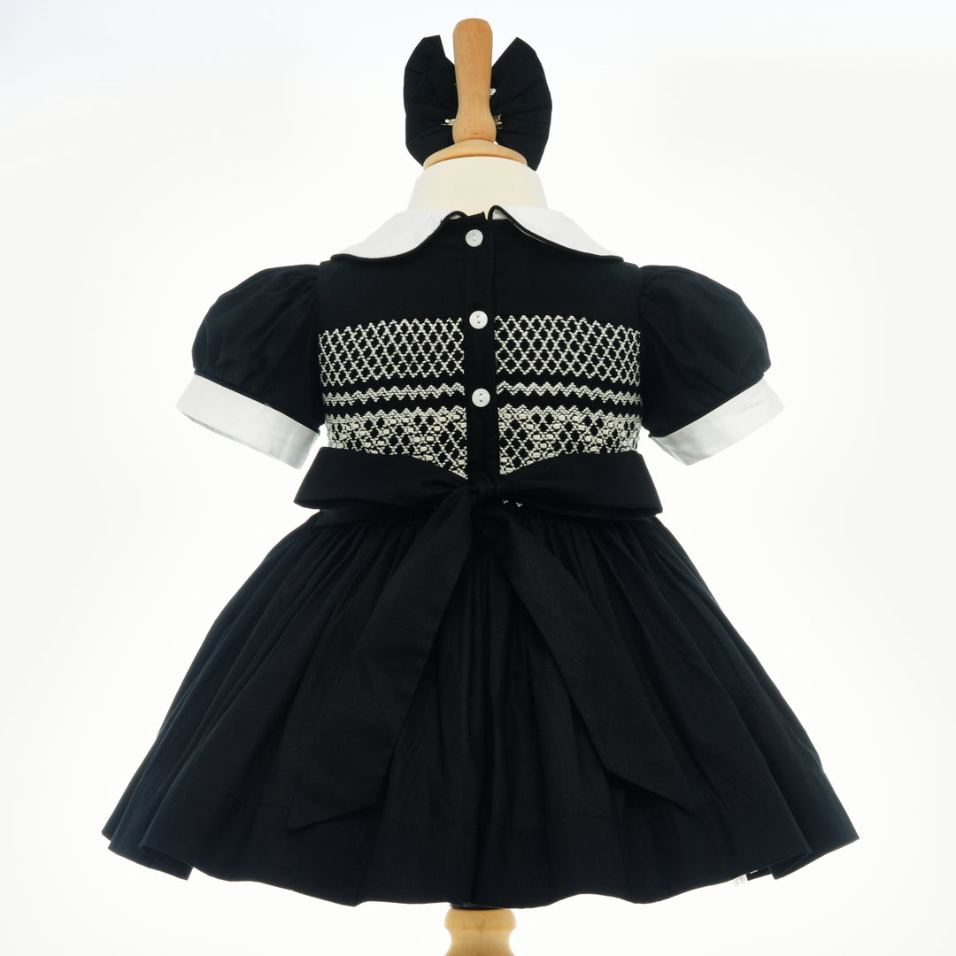 Ocean Baby Girls Liquorice Sateen Smocked Petticoat Layered Dress - (3M-10Yrs)