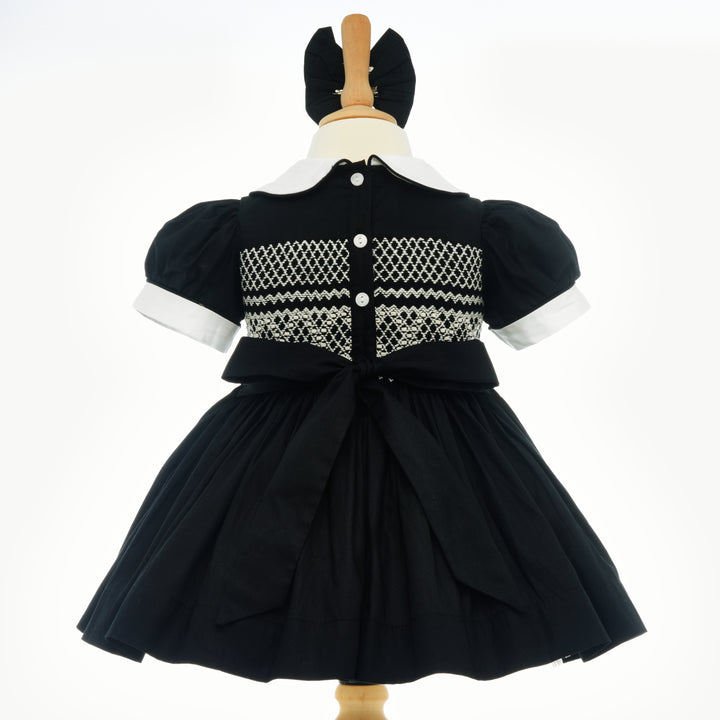 Ocean Baby Girls Liquorice Sateen Smocked Petticoat Layered Dress - (3M-10Yrs)