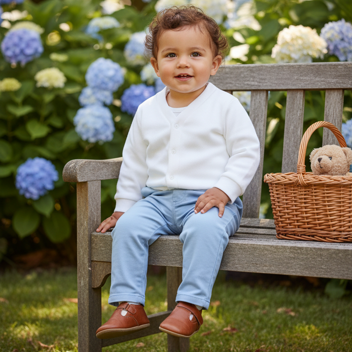 baby boys cardigan white baby cardigan