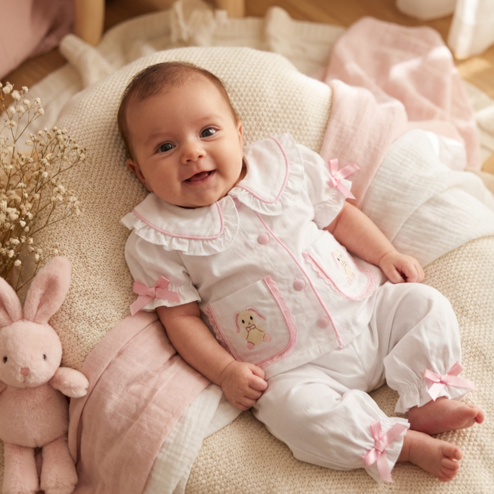 Ocean Baby Girls 'My Little Sugar Plum' Bunny Pyjamas (3M-10Yrs) Pjs