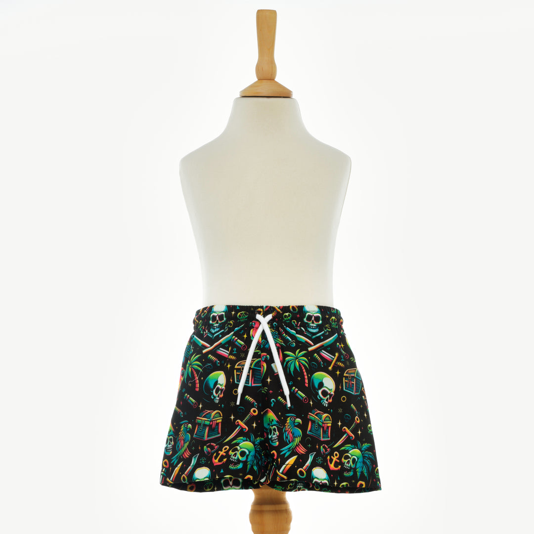 neon retro kids swimwear