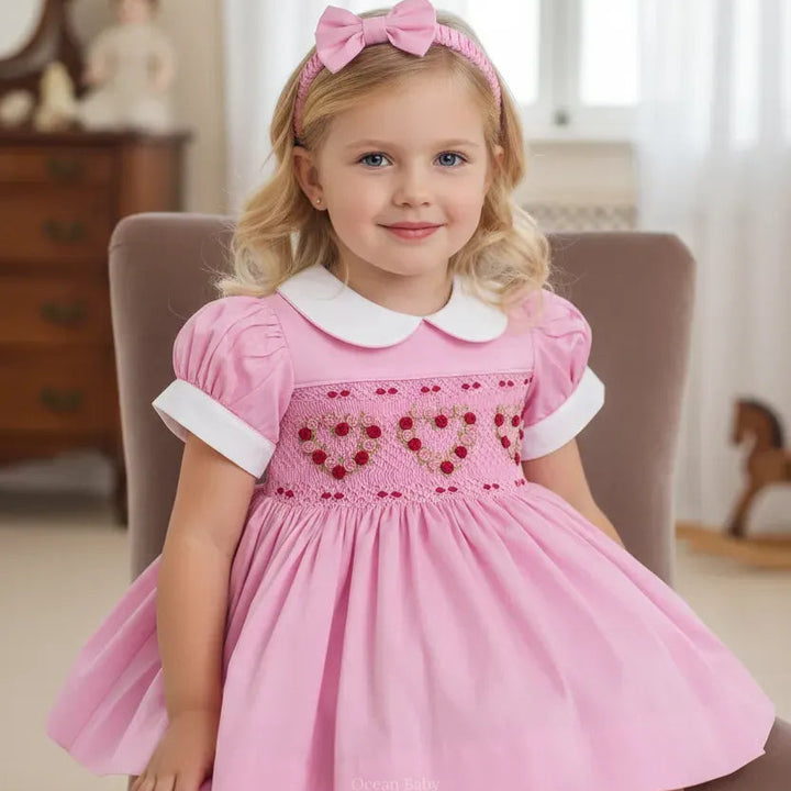 Ocean Baby 'The Pink Lady' Heart Sateen Dress (NB-8Yrs)