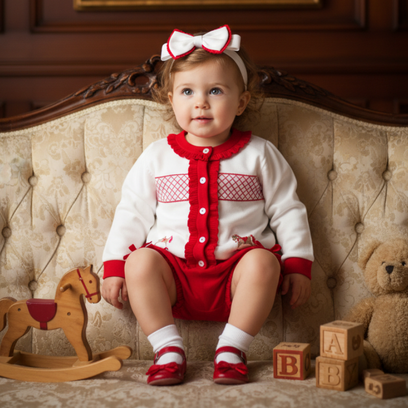 girls rocking horse baby clothes rocking horse outfits for girls red summer outfits for babies 