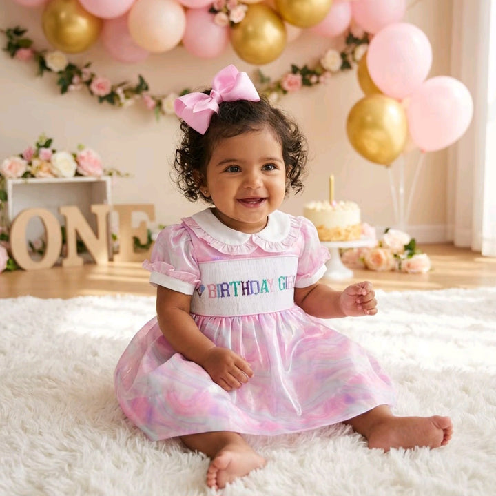 Ocean Baby Birthday Girl Smocked Petticoat Layered Dress - (9M-10Yrs)