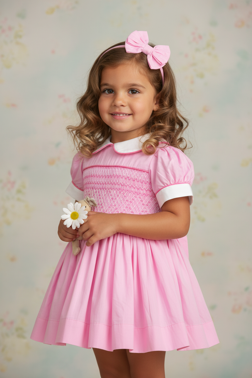 Ocean Baby Girls Barbie Sateen Smocked Petticoat Layered Dress - (NB-10Yrs)
