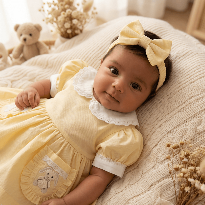 Ocean Baby 'My Little Buttercream Cookie' Bunny Petticoat Layered Dress - (NB-12Yrs)