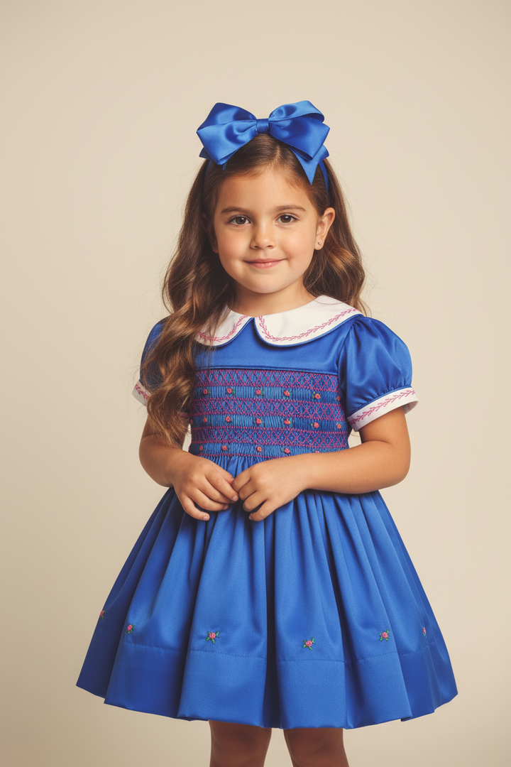 Ocean Baby Egyptian Blue Satin Dress (6M-8Yrs)