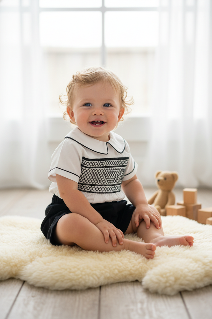 Ocean Baby Boy's Liquorice Sateen Short' Short's Suit (6M-6Yrs)