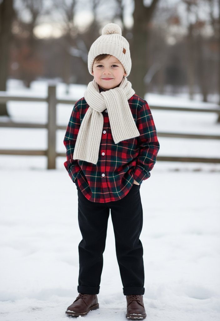 Ocean Baby Boys Trio Plaid Cotton Shirt  (12M-12Yrs)