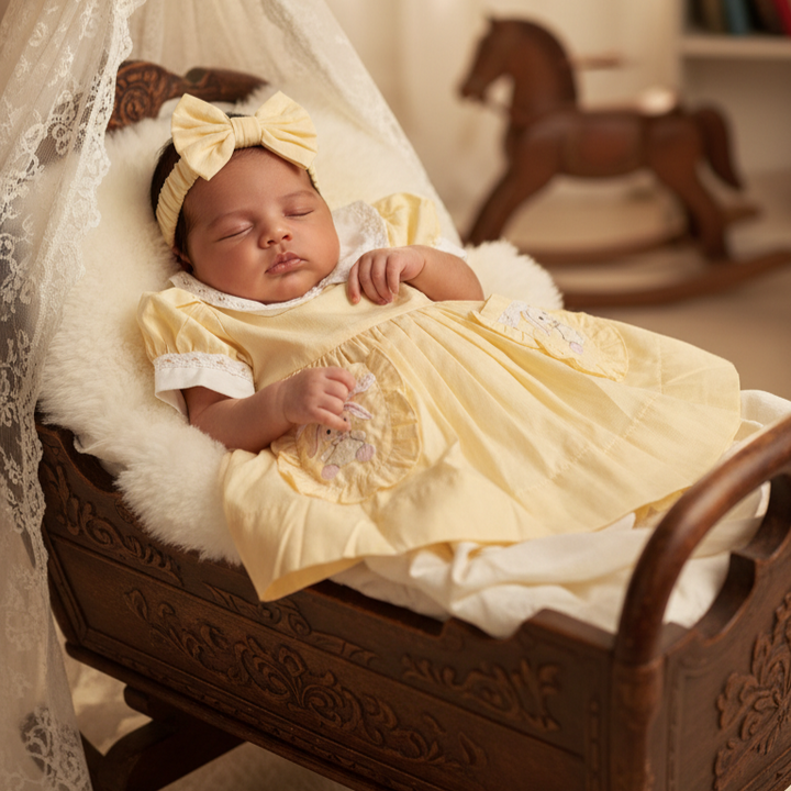 Ocean Baby 'My Little Buttercream Cookie' Bunny Petticoat Layered Dress - (NB-12Yrs)