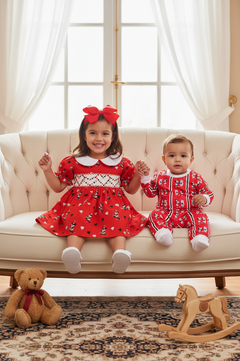 Ocean Baby Girls Classic Red Minnie Pj Sets (3M-10Yrs)