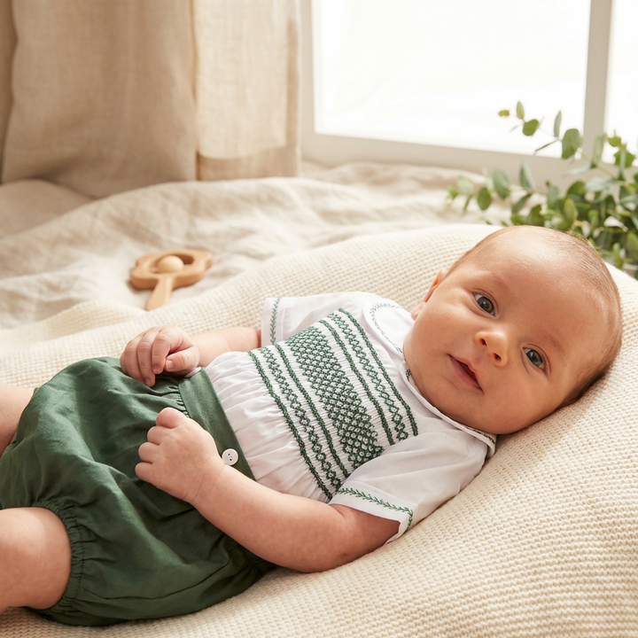 Ocean Baby Sateen Emerald Buster Suit (NB-3Yrs)