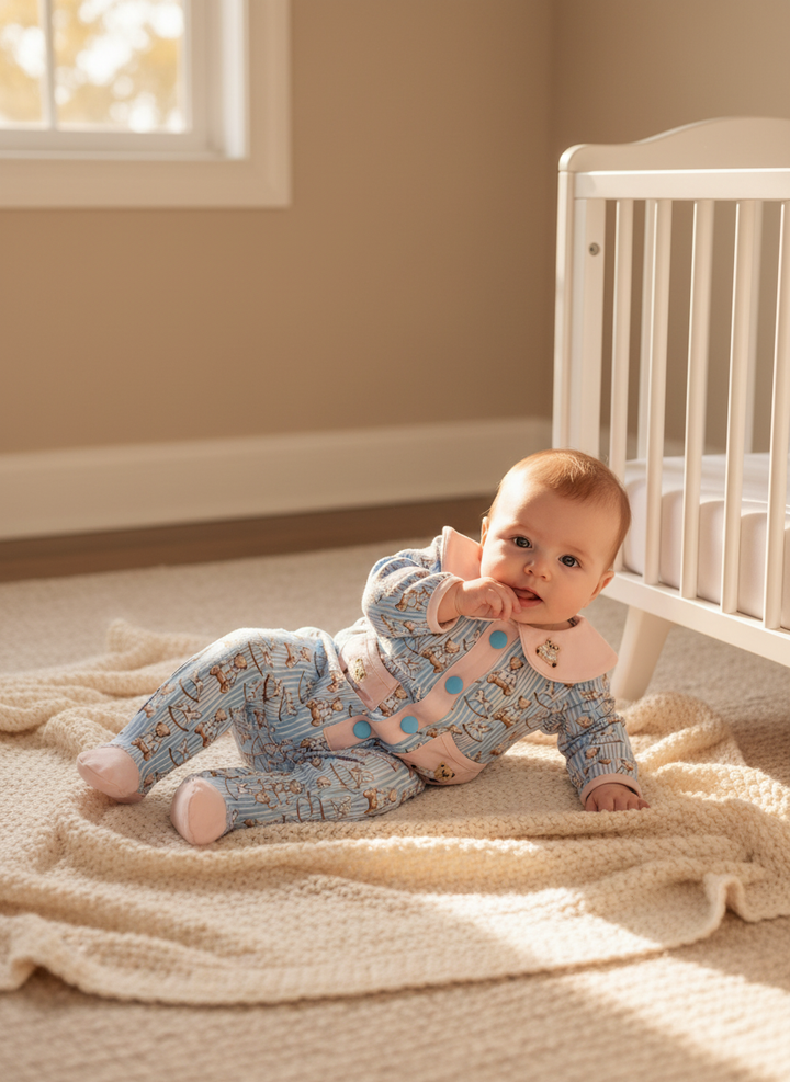 Ocean Baby Boys Vintage TeddyBear Sleepsuit (NB-12M)